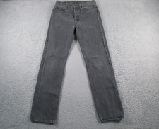 Levis Jeans Mens size 31 Black 501 0658 Vintage 90s Denim Faded Distressed