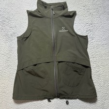 Troubadour Lija Women Olive Green Perforated Zip Up Golf Vest Size M/M Gorpcore