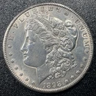 1898-S Morgan Silver Dollar $1 AU Details Cleaned