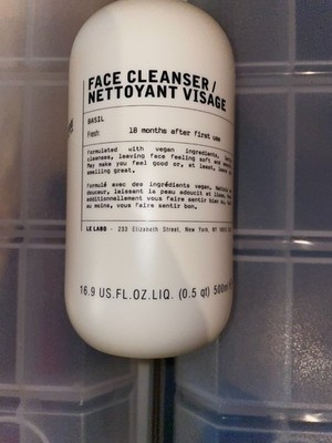 Le Labo Basil Face Cleanser / Nettoyant Visage 16.9 FL Oz. 500ml 1 Pump Bottle