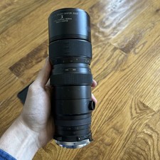 Obiettivo zoom Sigma 1:5.6 f=120-300 mm con Yashica-adattatore Nikon F fotocamera pellicola