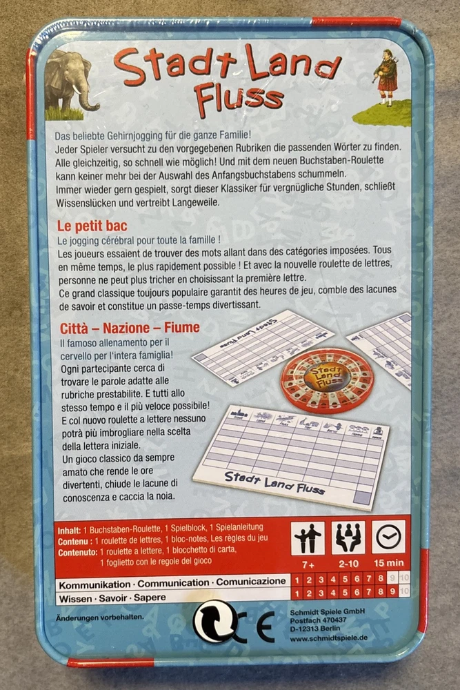 Stadt Land Fluss, Ravensburger, Neu in Blechdose Original verpackt