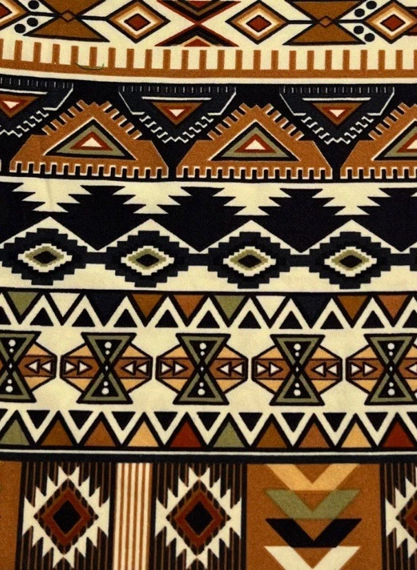 Leggings LuLaRoe TC Alto Curvilíneo MARRÓN Otoño Otoño Chevron AZTEC Suroeste Diamante Foto 2 de 4