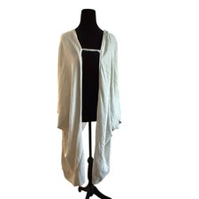 Lululemon Women's White Wrap Cardigan Open Front Drape Shawl Sweater