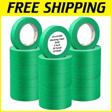 1" x55Yds Green Painters Masking Tape, 24 Rolls