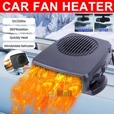 Car Heater 200W Portable Heated Heating Cooling Fan Defogger Defroster Demister
