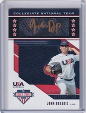 2019 Panini S&S #USA-AU John Doxakis Silhouettes Black Gold Auto Jerseys 52/89