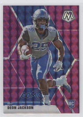 2021 Panini Mosaic Draft Picks Mosaic Purple 10/49 Deon Jackson #18 n0c