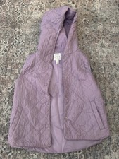 Cat Jack Girls Quilted Hooded Vest Purple Size L 10 / 12 Preowned