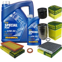 MANN-FILTER Inspektionspaket Mannol 6L Special Plus 10W-30 FüR Nissan Almera Ii