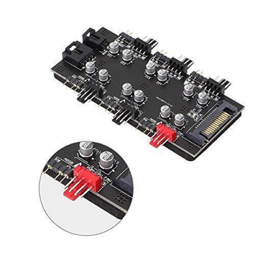 SATA 1 To 6 Way PWM /ARGB Device Expander 4-Pin Cooling Fans Hub Splitter Cable - Picture 5 of 10