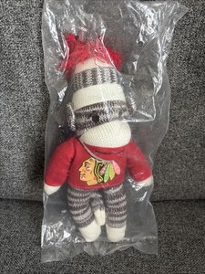 Chicago Blackhawks Sock Monkey 10” 2014 ComEd Giveaway Plush