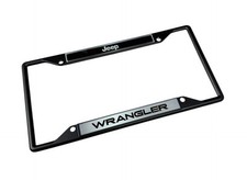 Jeep Wrangler Black License Plate Frame Licensed