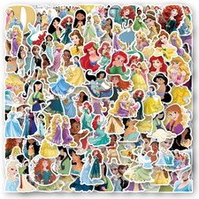 120 Princess Stickers Vinyl Waterproof Decals for Laptop Water Bottle Kids Gift