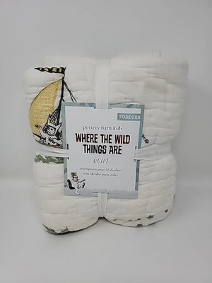 Pottery Barn Kids Where The Wild Things Are Quilt 36x50 Brand New Old Stock