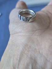 Emporio Armani Sterling Silver Band Ring Ring Unisex Rare ✨️