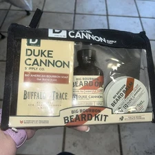 Duke Cannon Big Texas Beard Kit Scent Oil & Balm,Sandalwood Soap HOLIDAY PACK