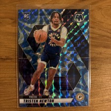 2024-25 Panini Mosaic Rookies Tristen Newton #220 Reactive Blue Mosaic Prizm RC