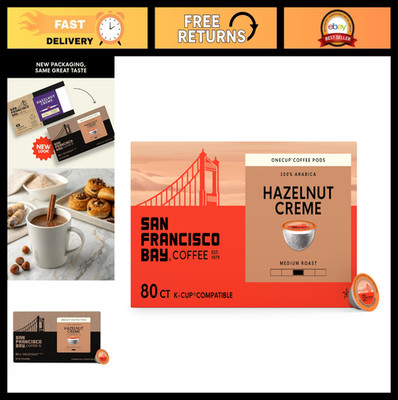 Hazelnut Crème Coffee Pods, Medium Roast, 80 ct, Compostable Single-Serve Cups