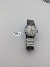 Vintage Timex Mechanical WInd Up Watch  Shock Resistant CHR. PLATED BEZEL  Parts