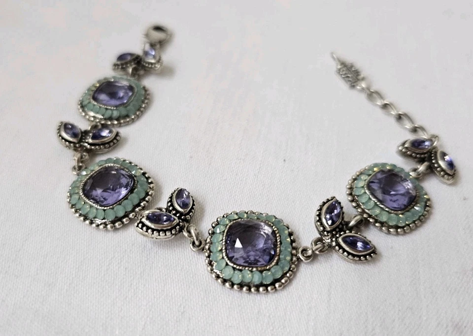 Poggi Paris Armkette Bracelet Kristall/Strass Armschmuck L: 22 cm - Bild 2 von 4