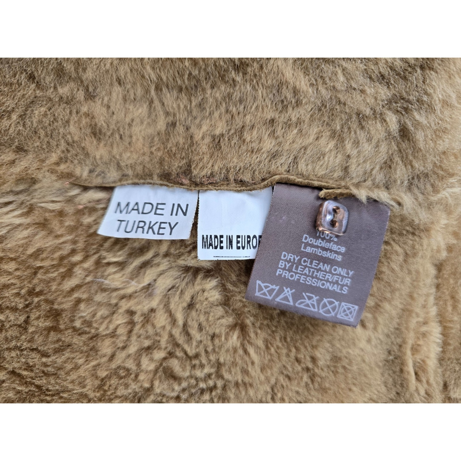 Harlin Women's Shearling Leather Sheepskin Suede Toggle Coat Jacket S / M