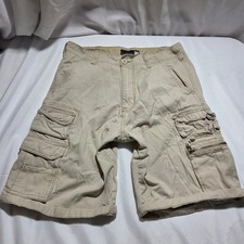 Ocean Pacific OP Mens Cargo Shorts Tan Wheat Cotton Utility Multi-Pocket Size 32