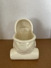 Haeger Off White ceramic baby carriage planter 6" long 4 1/2" tall — photo 2
