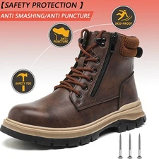 Construction Work Shoes Men work life waterproof shoes new steel toe shoes