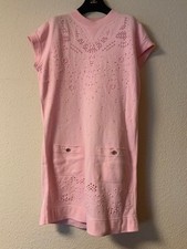 USED CHANEL CUTE PINK COTTON SUMMER DRESS SIZE 36 GOOD