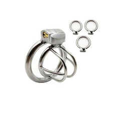 Metal Chasity Cage Male Chastity Cages with 3 Different Sizes of Rings and In...