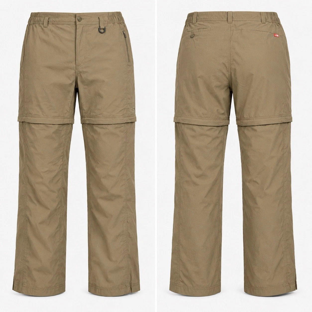 The North Face Mens XXL Green Convertible Hiking Pants Zip Off Leg Nylon Outdoor