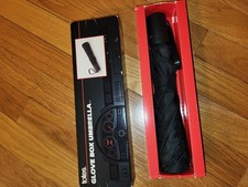 Vintage Totes 10.5  Black Glove Box Umbrella Style 3651 100 Nylon