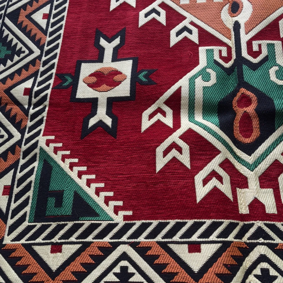 Alfombra Kilim turca tejida a mano 6x5 Foto 3 de 3