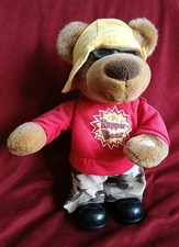 Vintage Rapper Bear Musical Soft Toy Eminem Hip Hop WORKING 13" Unboxed Battery 