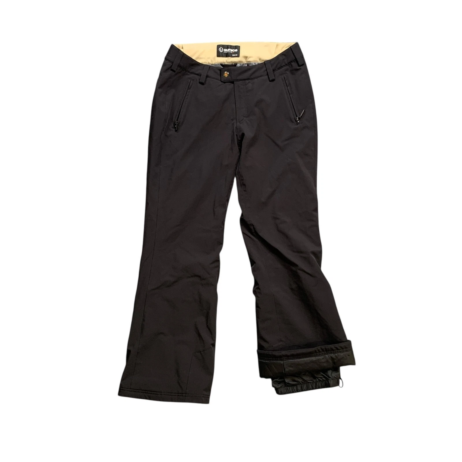 Sunice Pants Womens 12 R Black Laura Nylon Blend Waterproof Snowboard Insulated