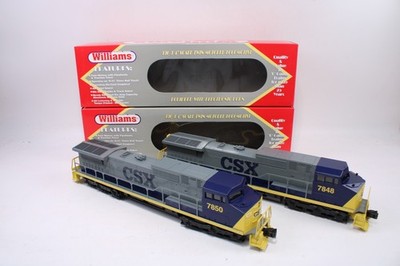 Williams DA112/212 O Gauge CSX Dash-8 Locomotive #7848/7850 w/Horn