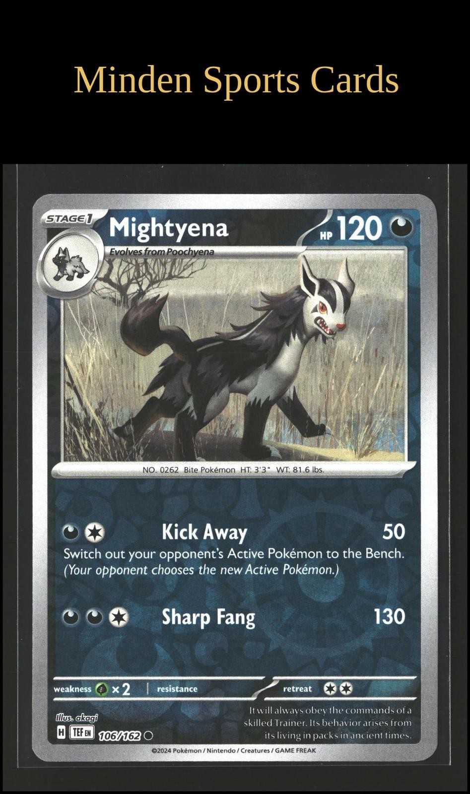 Mightyena (#106/162) SV05: Temporal Forces (Reverse Holo) - Common