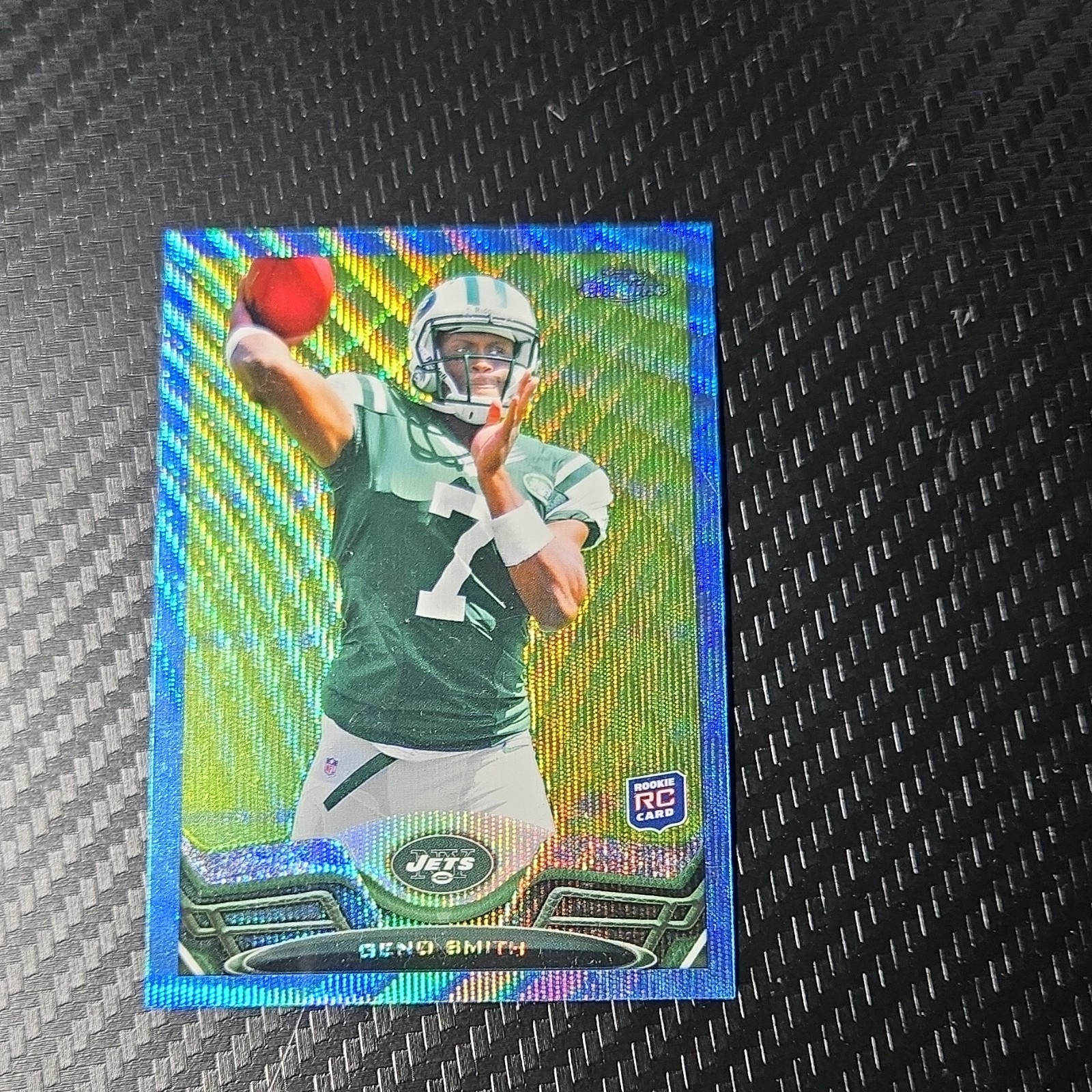 Topps 2013 Chrome Geno Smith Blue Wave Refractor Rookie #21 New York Jets NFL