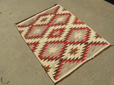 c1940 EYE DAZZLER NAVAJO RUG BLANKET WEAVING Native American Indian NO R.&.99c