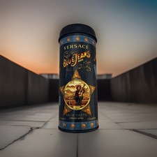 Sammlerstück Versace Blue Jeans Man Eau de Toilette • Dose & leerer Flakon 75 ml