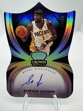 Stephen Jackson Auto 2021-22 Panini Crown Royale Royal Signatures #/49 Pacers