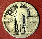 90% Silver Standing Liberty Quarter (Date Not Readable) Circulated US Coin 25C