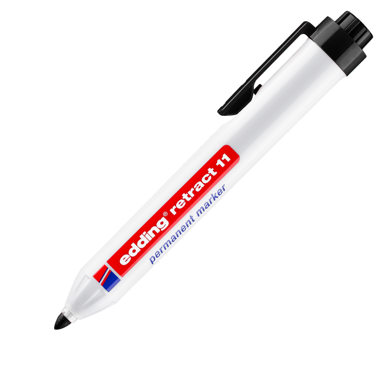 edding 11 Retract Permanent Marker Black Box of 10