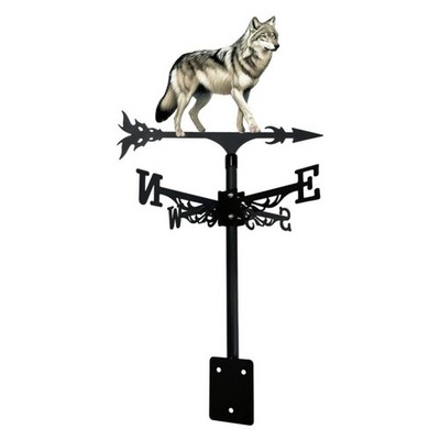 Wolf Weather Vane Smooth Rotation Howling Canine Wind Vane Rust-Resistant Metal
