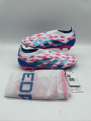 Adidas Predator Elite Low Laceless FG Fußballschuhe Pink Weiß UK 8 EU 42 Neu ohne Karton