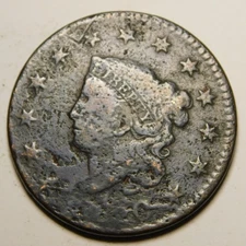 1820 Large Cent Coronet (Matron) Head   Actual Coin Pictured