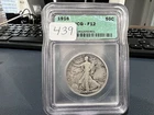 1916 50c Walking Liberty Silver Half Dollar ICG F12 (GE)