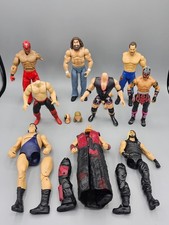 WWF WWE Jakks Mattel Elite 9 BROKEN Wrestling Figures Lot Owen Hart Chris Benoit