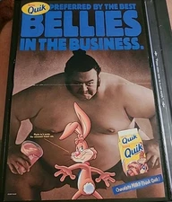 Nestle Quik Sumo Wrestler Print Ad 1998 16X11 Vintage 